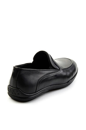 Siyah Hakiki Deri Erkek Loafer Ayakkabı E01011022203