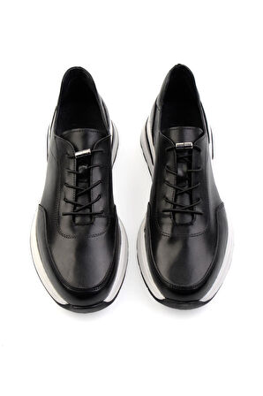 Siyah Leather Erkek Casual Ayakkabı E01011031303