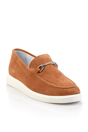 Taba Hakiki Deri Erkek Loafer Ayakkabı E01011032802