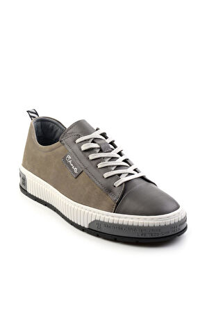 Gri Leather Erkek Sneaker E01018033543