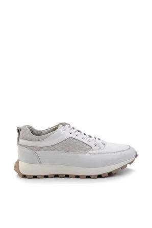 Beyaz Leather Erkek Sneaker E01034222403