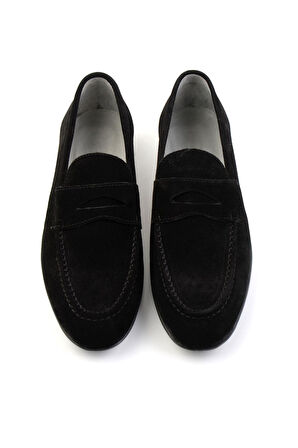 Siyah Hakiki Deri Erkek Loafer Ayakkabı E01054150502