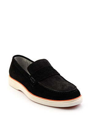 Siyah Leather Erkek Loafer Ayakkabı E01054184802