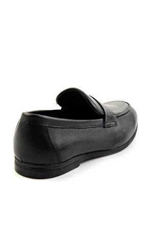 Siyah Hakiki Deri Erkek Klasik Ayakkabı E01054141241