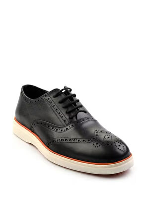 Siyah Leather Erkek Oxford Ayakkabı E01054182741