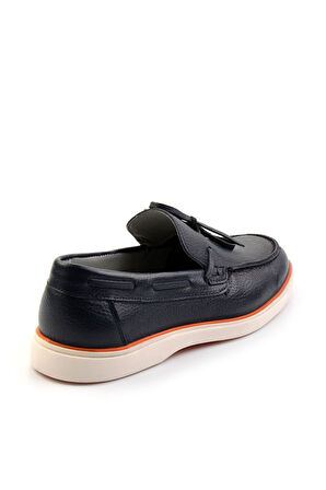 Lacivert Leather Erkek Loafer Ayakkabı E01054182440