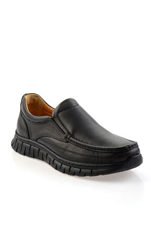 Siyah Hakiki Deri Erkek Casual Ayakkabı E01076380843