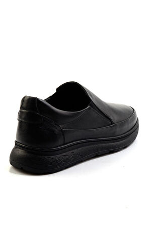 Siyah Hakiki Deri Erkek Casual Ayakkabı E01076980743
