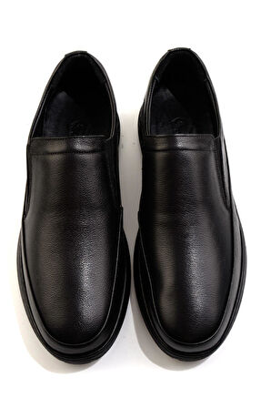 Siyah Hakiki Deri Erkek Casual Ayakkabı E01076980743