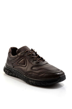 Kahve Hakiki Deri Erkek Casual Ayakkabı E01076250043