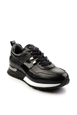 Siyah Hakiki Deri Erkek Sneaker E01075616603