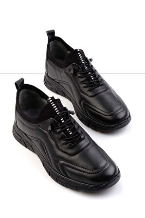 Siyah Leather Erkek Casual Ayakkabı E01070022343