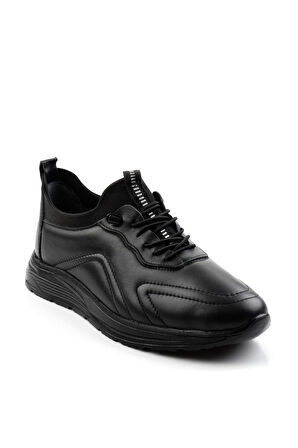 Siyah Leather Erkek Casual Ayakkabı E01070022343