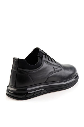 Siyah Hakiki Deri Erkek Casual Ayakkabı E01080216603