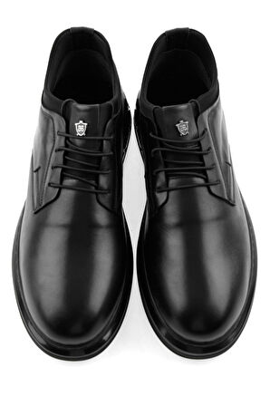 Siyah Hakiki Deri Erkek Casual Ayakkabı E01080216603