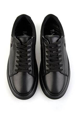 Siyah Hakiki Deri Erkek Sneaker E01082011203
