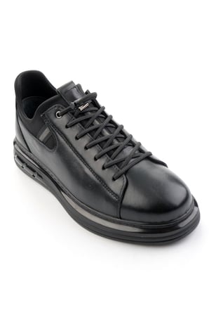 Siyah Hakiki Deri Erkek Sneaker E01080216943