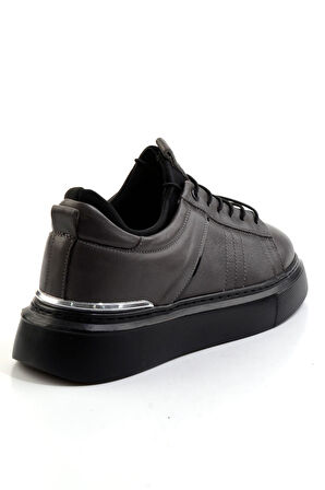 Gri Hakiki Deri Erkek Sneaker E01082010403
