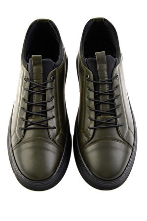 Haki Hakiki Deri Erkek Sneaker E01082000603