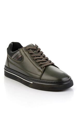 Haki Hakiki Deri Erkek Sneaker E01082011203