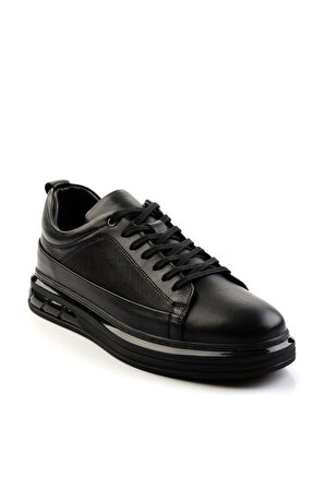 Siyah Leather Erkek Casual Ayakkabı E01080126303