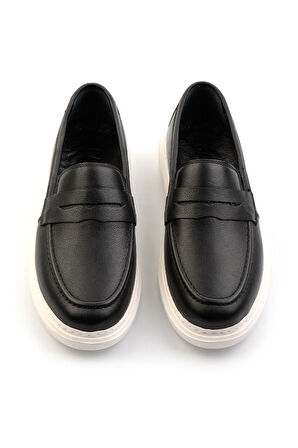 Siyah Leather Erkek Casual Ayakkabı E01081010103