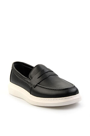Siyah Leather Erkek Casual Ayakkabı E01081010103