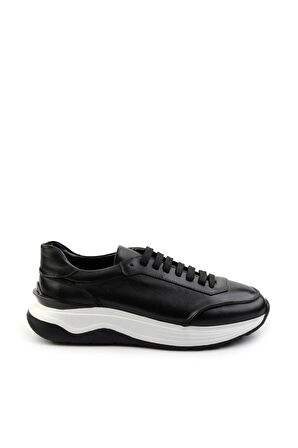 Siyah Leather Erkek Sneaker E01087115603