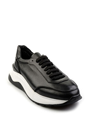 Siyah Leather Erkek Sneaker E01087115603