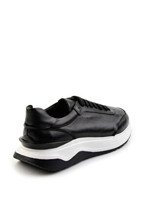 Siyah Leather Erkek Sneaker E01087115603