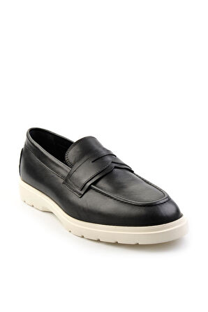 Siyah Leather Erkek Casual Ayakkabı E01087113103
