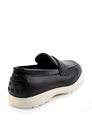Siyah Leather Erkek Casual Ayakkabı E01087113103