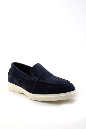 Lacivert Leather Erkek Loafer Ayakkabı E01087112702