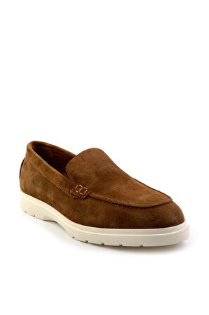 Taba Hakiki Deri Erkek Loafer Ayakkabı E01087112702
