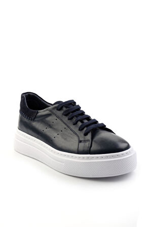 Lacivert Leather Erkek Sneaker E01087114303