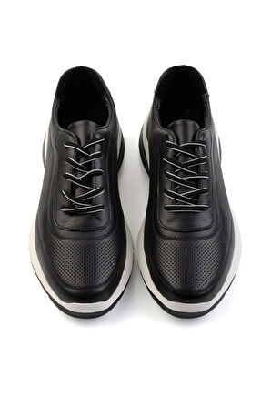 Siyah Leather Erkek Casual Ayakkabı E01084240443