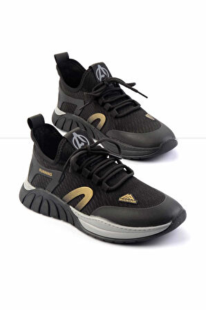 Siyah Sarı  Erkek Sneaker E01175524217