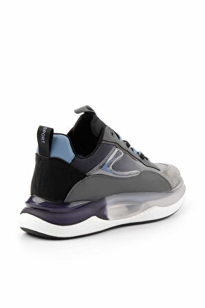Gri Hakiki Deri Erkek Sneaker E01185053803