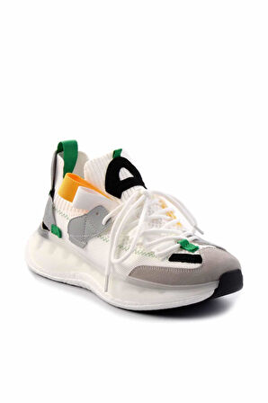 Beyaz Triko  Erkek Sneaker E01185050782