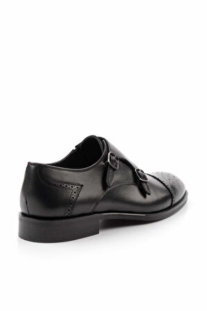 Siyah Hakiki Deri Erkek Klasik Ayakkabı E01191303903