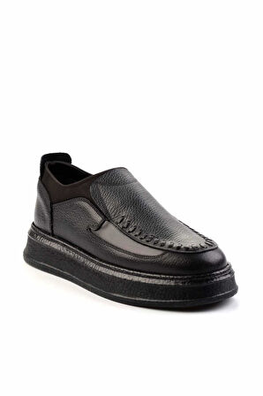 Siyah Siyah Leather Erkek Casual Ayakkabı E01194007941