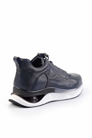 Lacivert Hakiki Deri Erkek Sneaker E01307243903