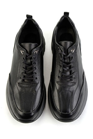 Siyah Hakiki Deri Erkek Sneaker E01307270703