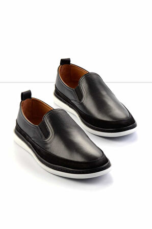 Siyah Leather Erkek Casual Ayakkabı E01304020143
