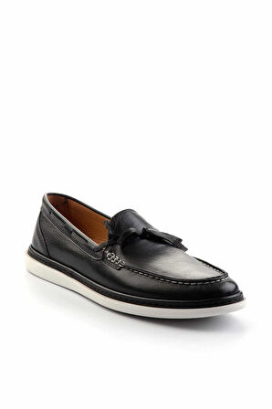 Siyah Leather Erkek Loafer Ayakkabı E01304020343