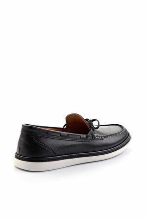 Siyah Leather Erkek Loafer Ayakkabı E01304020343