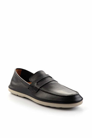 Siyah Leather Erkek Loafer Ayakkabı E01304406643