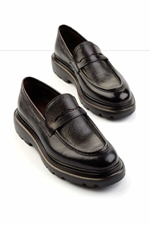 Kahve Leather Erkek Loafer Ayakkabı E01310113240