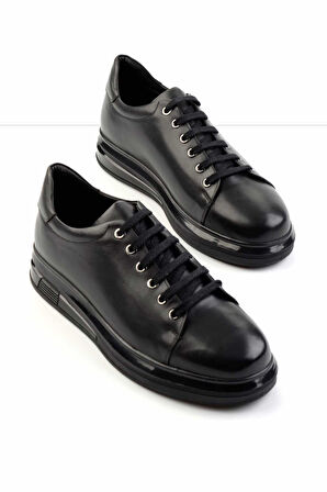 Siyah Leather Erkek Casual Ayakkabı E01310104941