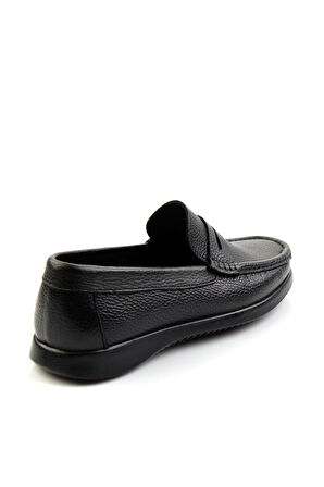 Siyah Hakiki Deri Erkek Loafer Ayakkabı E01323202040
